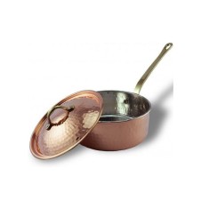 bazaarcopper Bakır İtalyan Tencere Tek Kulp 5 No 26 Cm El Dövme Kırmızı bazaarcopper8156-1