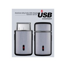 Usb Şarjlı Alüminyum Metal Gövde Sıfır Siinekkaydı Tıraş Favori Yanak Traş Makin