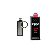 Bitmeyen Metal Kibrit Çakmak + Zippo Benzin 125 ml Süper Set