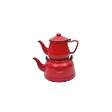 CAMPOUT EMAYE ÇAYDANLIK SET KIRMIZI