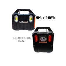 Rt-903 Güneş Enerjili Solar Şarjlı Bluetoothlu Mp3-radyolu Çadır Kamp Aydınlatma Fener Seti