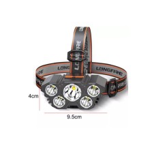 Ga-21 4 Fonksiyonlu 5 Led Şarjlı Ultra Güçlü Kafa Lambası Feneri Ipx5 Su Geçirmez Litym Lion Batarya