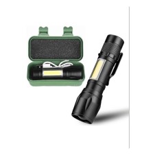 Ultra Güçlü 2500 Lumen 5w Cob Led Usb Şarjlı El Feneri Avcılık,kamp Feneri Deprem Çantalık Fener