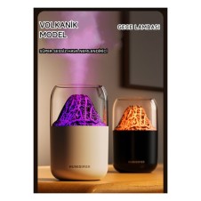 300 ml hava nemlendirici buhar makinası RGB ışıklı dekoratif yanardağ