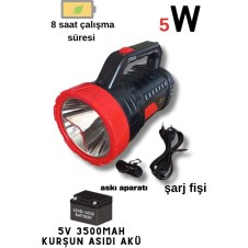 Ultra Güçlü 3000 Metre Mesafeli 8 Saat Çalışma Süreli5w El Feneri Projektör