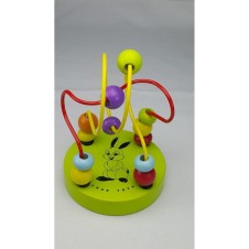 Ahşap Eğitici Koordinasyon Oyunu Mini Ahşap Helezon Yay Labirent Renkli Oyuncak (kırmızı,yeşil,mavi)