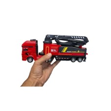 itfaiye oyuncak kırılmaz plastik sürtmeli itfaye 26cm çocuk mühendisliği