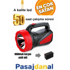 50 Saat Çalışma Süreli 8000mah El Feneri Projektör Çadır Kamp Aydınlatma Fener