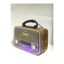 Ahşap Nostaljik Görünümlü Bluetoothlu USB-SD Card Mp3 Çalar Radyo Müzik Kutusu