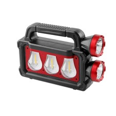 SOLAR PANELLİ ÇOK FONKSİYONLU TELEFON ŞAJ ÖZELLİKLİ EL FENERİ IŞILDAK 2 AMPUL