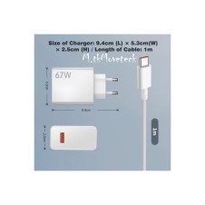 Redmi 13c 67 Wolt  Turbo Hızlı Şarj Aleti Cihazı Kablo Adaptör 2'Li Set Type-C To Usb