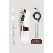 Su veya Temizleme Sıvısı Hazneli Şarjlı Vakumlu Siyah Nokta Temizleme Aleti