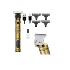 30 - 60 dk Profesyonel T-bıçak Ense Sakal Çizim Tıraş Makinesi Digital Göstergeli Metal Usb Type-c