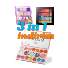 Pretty Beauty Ultimate 16'lı Göz Farı + 16'lı Glitter + EUPHORİA MAKE UP GLİTTER 19'LU