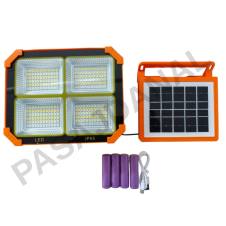 Turbo 400w Solar Led Projektör Kamp Solar Uzatmalı Solar Panel+Şarj Edilebilir Pil+ Şarj Kablosu
