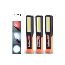 Manyetik Tamirci El Feneri 3 Modlu Şarjlı COB Xpe Led Acil Durum  Tamir İkaz Lambası Askılı 3 adet