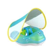Swımbobo Şişme Bebek Yüzme Simidi Bebek Şamandıralı Yüzme Güneşlik L