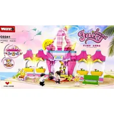 Kız Çocukları için Plaj Dondurma Dükkanı Şehir Sokağı Moc Arkadaş Yapı Bloğu DIY Tuğla Bulmaca Oyunu Oyuncak Kız Oyuncakları Noel Hediyesi Doğum Günü HediyesiPCS:622 PARÇA