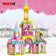 Woma Oyuncakları Walmart Sıcak Satış Çocuk Kız Prenses Melek Aşk Kalesi Küçük Tuğla Yapı Taşları Birleştirme Oyunu JuguetesPCS:395 PARÇA