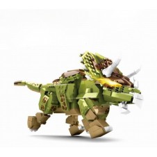Triceratops tuğla dinozor oyuncaklar çocuklar için küçük granül bulmaca yapı taşlarıPCS:442 PARÇA