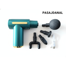 Pasajdanal Mini Şarjlı 4 Başlıklı Taşınabilir Deri Doku Kas Gevşetici Masaj Aleti