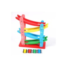 Ahşap 4 Katlı Araba Yolu Araba Kaydırma Oyunu Ahşap Otoyol Oyunu Rampa Seti Hız Arabaları