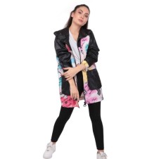 Yazı Baskılı Kadın Yağmurluk