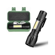 OEM Ultra Güçlü USB Şarjlı El Feneri Kutulu Kamp Feneri Avcılık Feneri