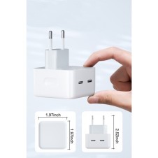 35w Yeni Nesil Iphone Ve Android Uyumlu Type-c Pd Çift Çıkışlı Hızlı Şarj Aleti Güç Adaptörü