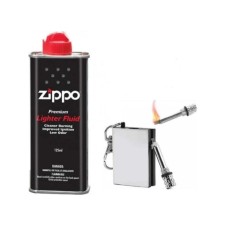ZİPPO Orjinal Benzini ve Benzinli Metal Bitmeyen Kibrit Çakmak 2'li Set