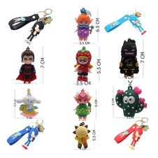 PASAJDANAL 12 ADET KARIŞIK 3D ANAHTARLIKLAR MASKOT