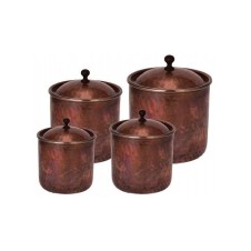 bazaarcopper Bakır Safran Baharatlık 4'lü Takım El Dövme Oksit bazaarcopper0005-3