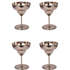 bazaarcopper Bakır Margarita Kadeh Düz 450 Ml 4lü Nikel bazaarcopper0461-42