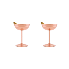 bazaarcopper Bakır Zo-martini Kadeh Düz 250 Ml 2li Kırmızı bazaarcopper0483-21