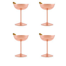 bazaarcopper Bakır Zo-martini Kadeh Düz 250 Ml 4lü Kırmızı bazaarcopper0483-41