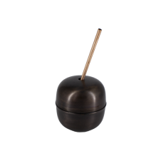 bazaarcopper Bakır Apple Cocktaıl Pipetli Düz 250 Ml Oksit bazaarcopper0485-3