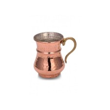 bazaarcopper Bakır Kordonlu Maşrapa Makine Dövme 250 Ml 2li Takım Kırmızı bazaarcopper0488-21