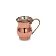 bazaarcopper Bakır Mini Zemzem Maşrapa Düz 100 Ml 2li Takım Kırmızı bazaarcopper0496-21