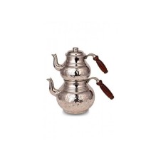 bazaarcopper Bakır Klasik Çaydanlık 2 No Kalın El İşleme Nikel bazaarcopper1954-2