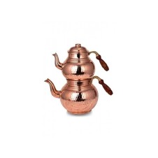 bazaarcopper Bakır Klasik Çaydanlık 3 No İnce El Dövme Kırmızı bazaarcopper1955-1