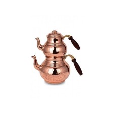 bazaarcopper Bakır Klasik Çaydanlık 1 No İnce El Dövme Kırmızı bazaarcopper1964-1