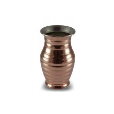 bazaarcopper Bakır Sümbüllü Vazo Düz Kırmızı bazaarcopper2555-1