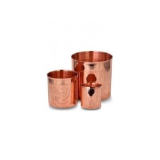 bazaarcopper Bakır Bahar Saksı 3'lü Takım Düz Kırmızı bazaarcopper2567-1