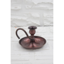 bazaarcopper Bakır Alem Mumluk & Şinanay & El Şamdanı Bakır Kulp Düz Oksit