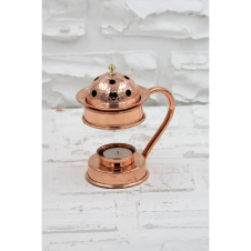 bazaarcopper Bakır Aromaterapi Bakır Tütsülük & Buhurdanlık Kırmızı