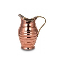 bazaarcopper Bakır Dilimli Antalya Sürahi 1 No Düz Kırmızı bazaarcopper7254-1